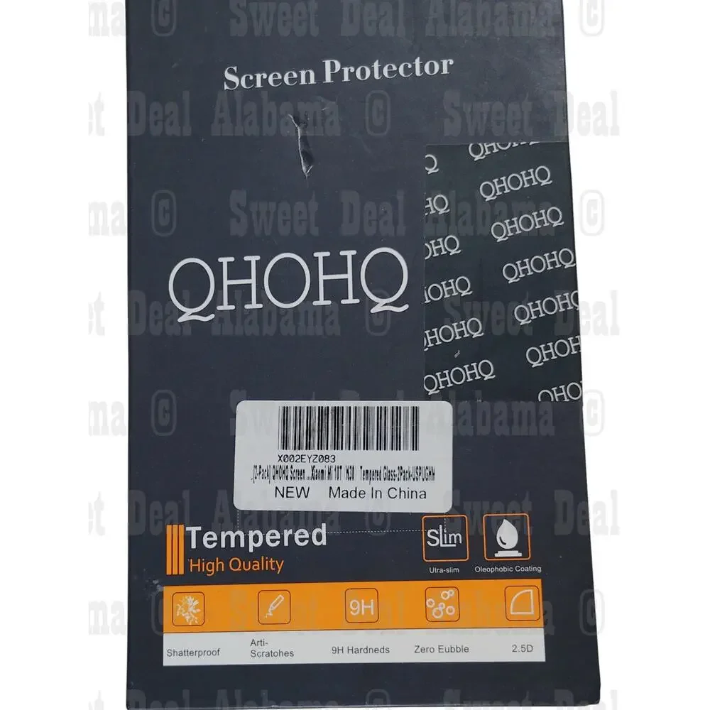 QHOHQ 9H Tempered Screen Protectors For Xiaomi Redmi 10T (K30) Phone (2-Pack)